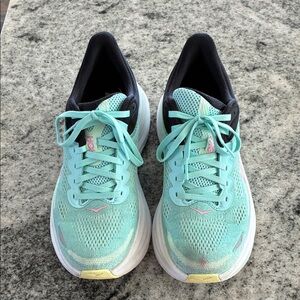 Hoka Bondi Women's Athletic Running Shoes size 9- Mint Green